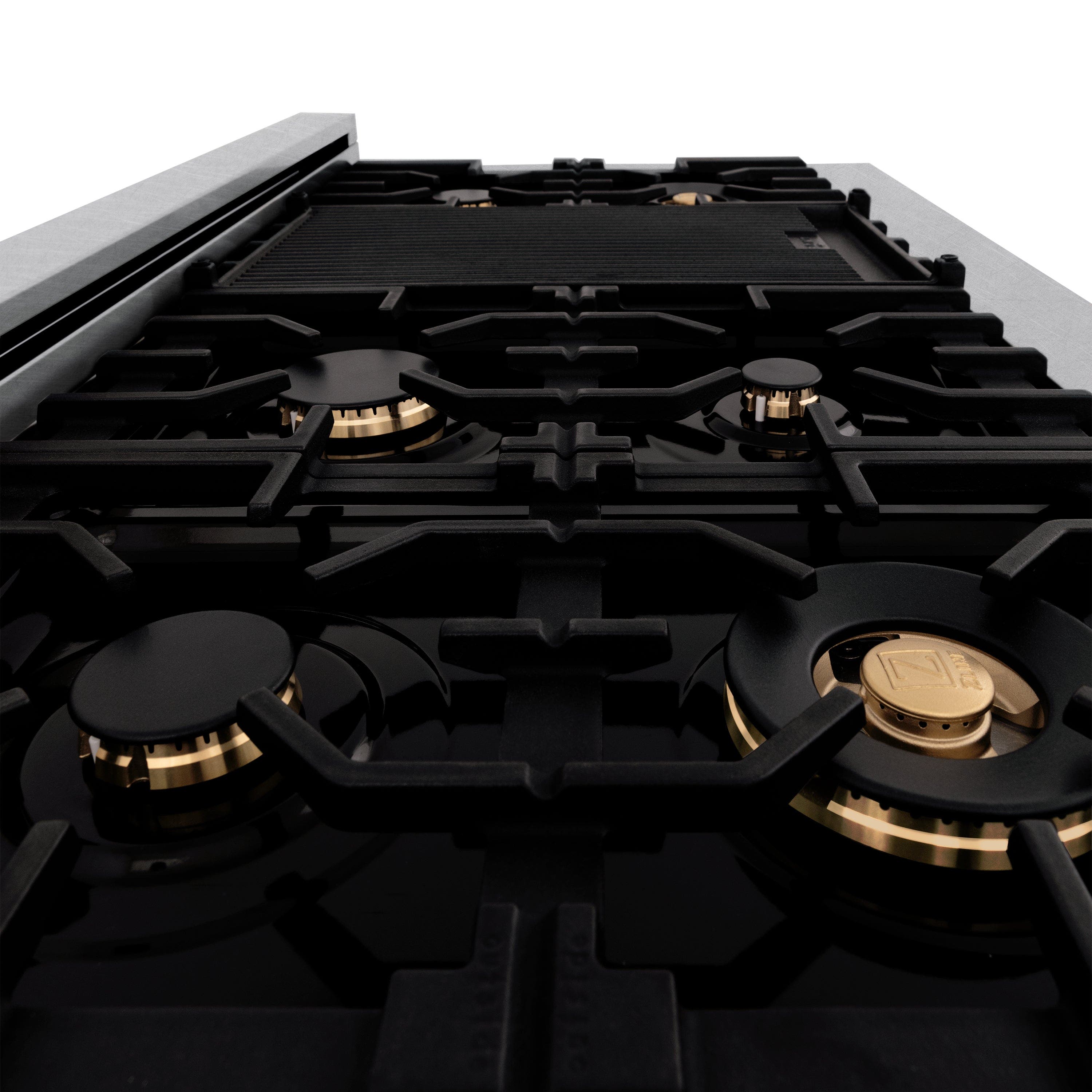 Zline RGSZSN48MB Durasnow Stainless Steel With Matte Black Accents
