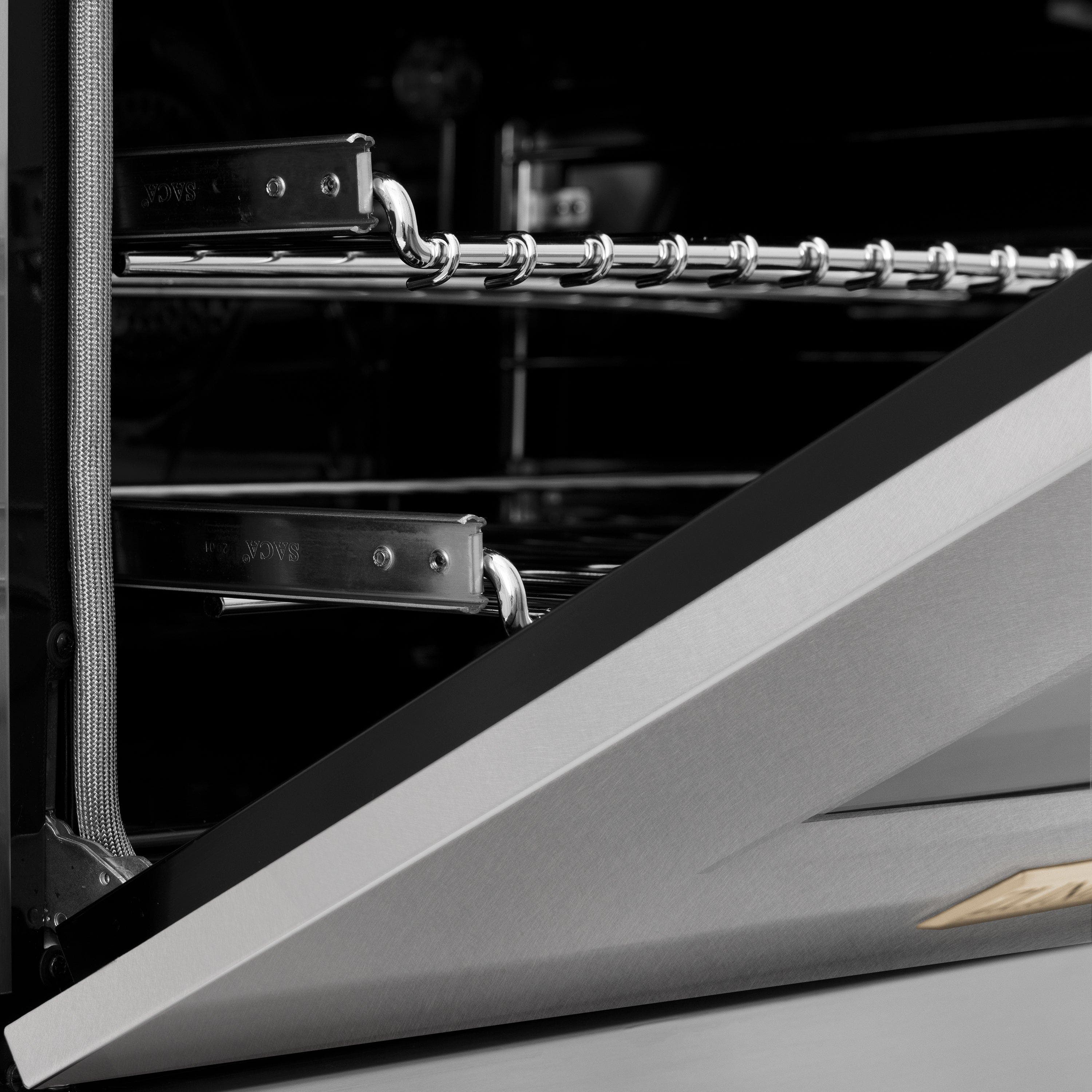 Zline RGSZSN48MB Durasnow Stainless Steel With Matte Black Accents