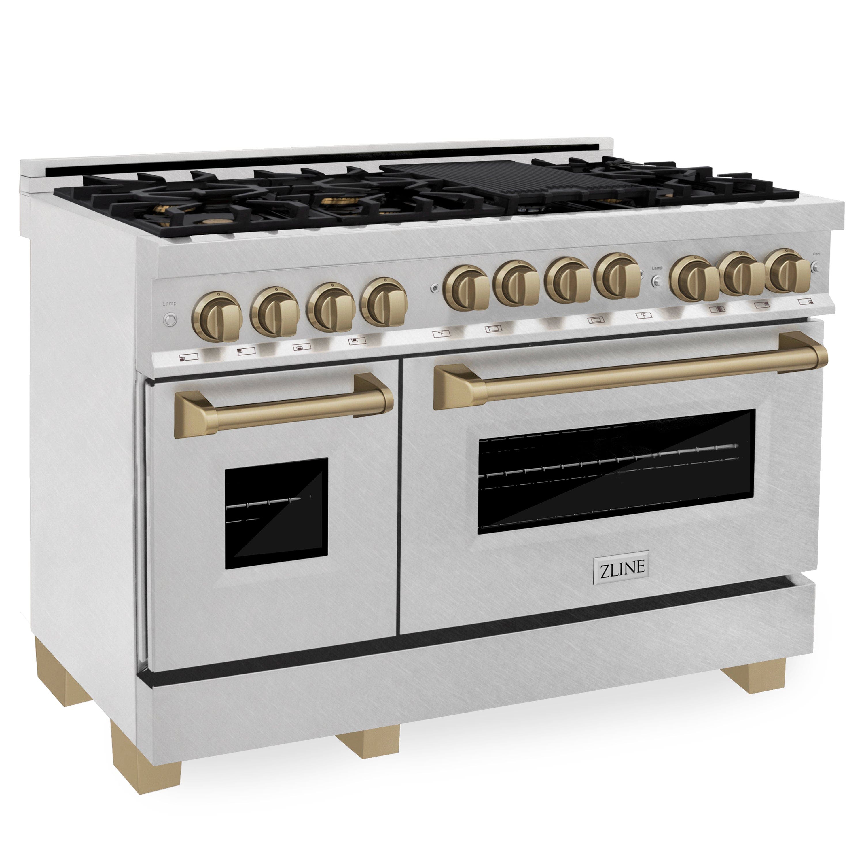 Zline RGSZSN48MB Durasnow Stainless Steel With Matte Black Accents
