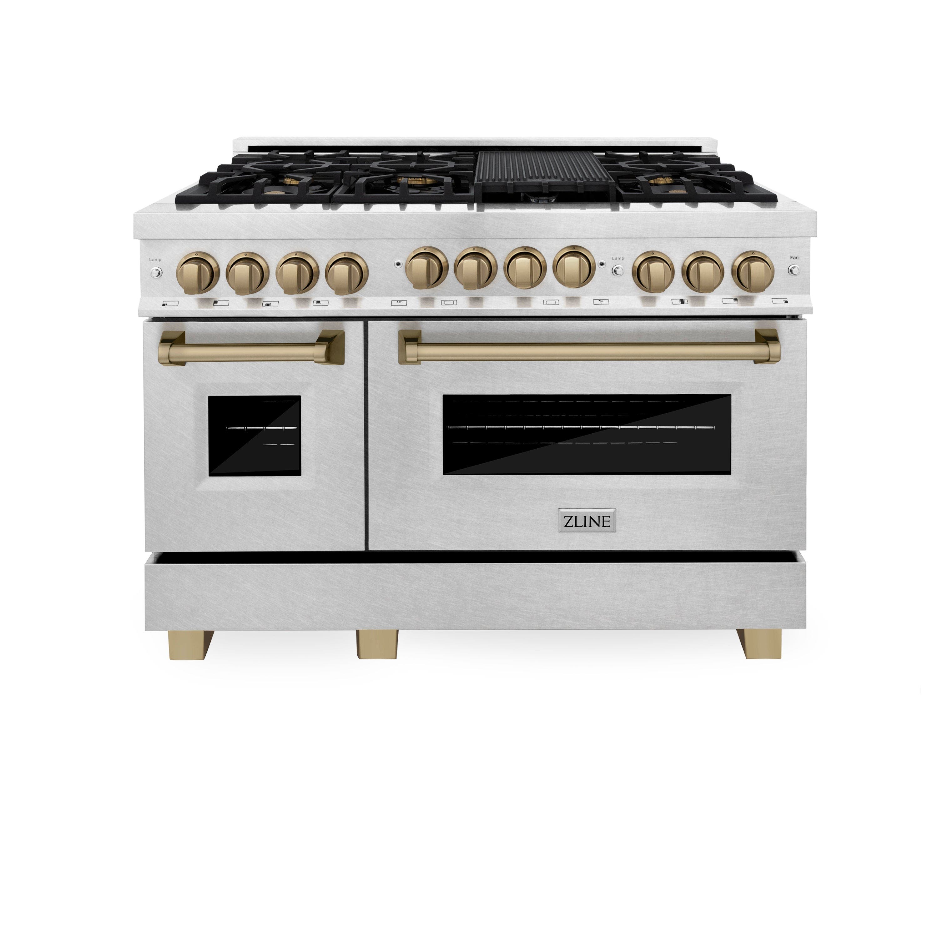 Zline RGSZSN48MB Durasnow Stainless Steel With Matte Black Accents