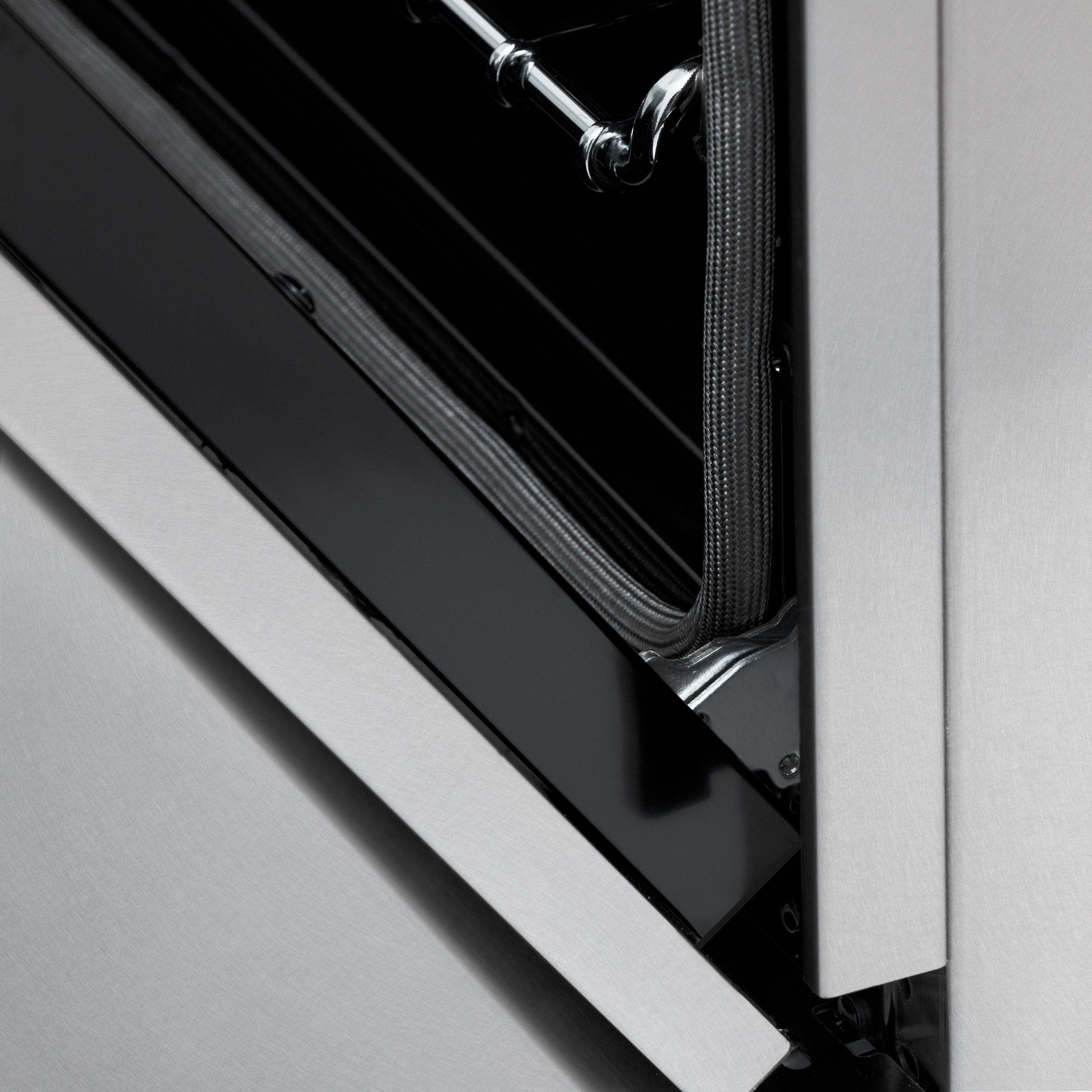 Zline RGSZSN48MB Durasnow Stainless Steel With Matte Black Accents