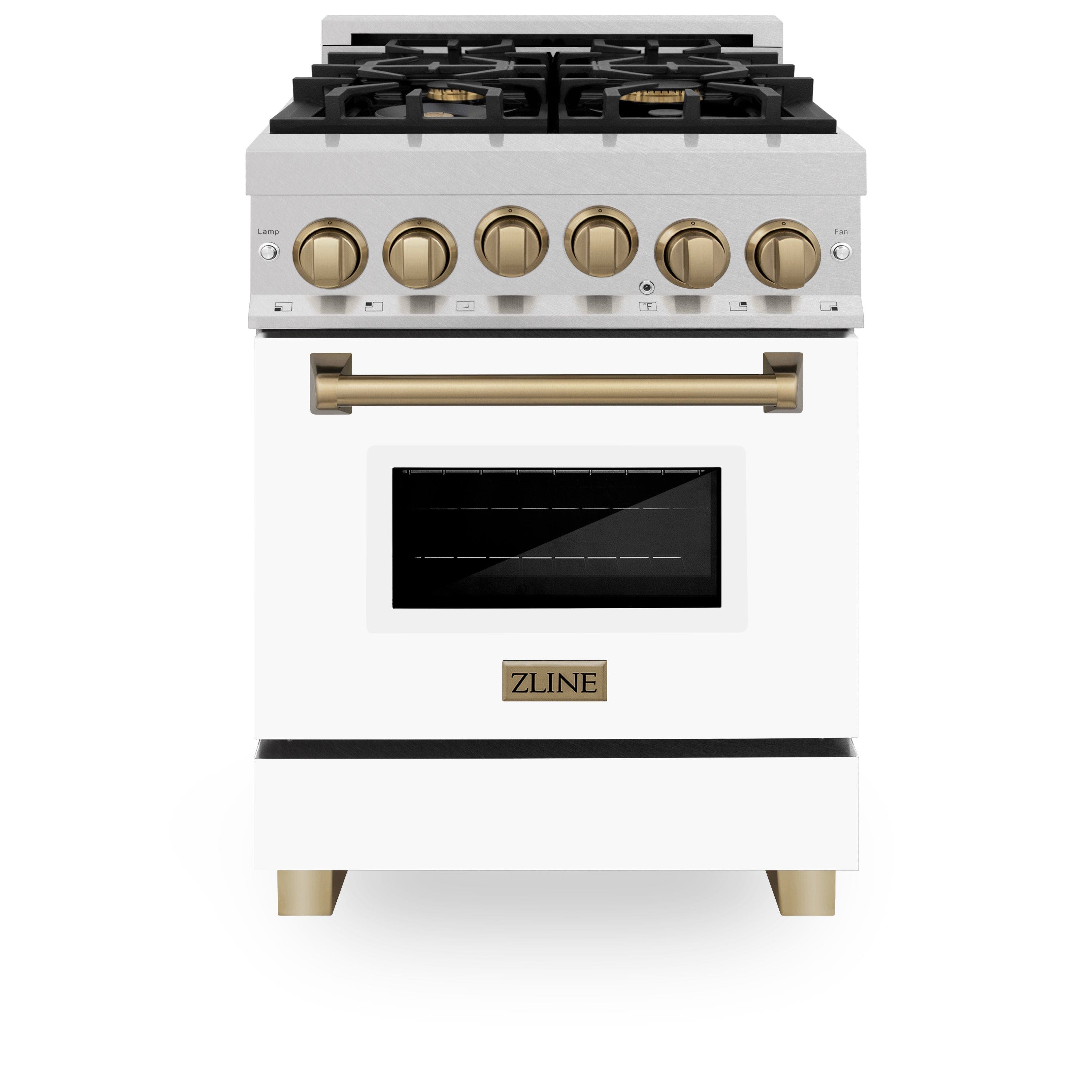 Zline RGSZWM24MB Durasnow Stainless Steel With White Matte Door And...