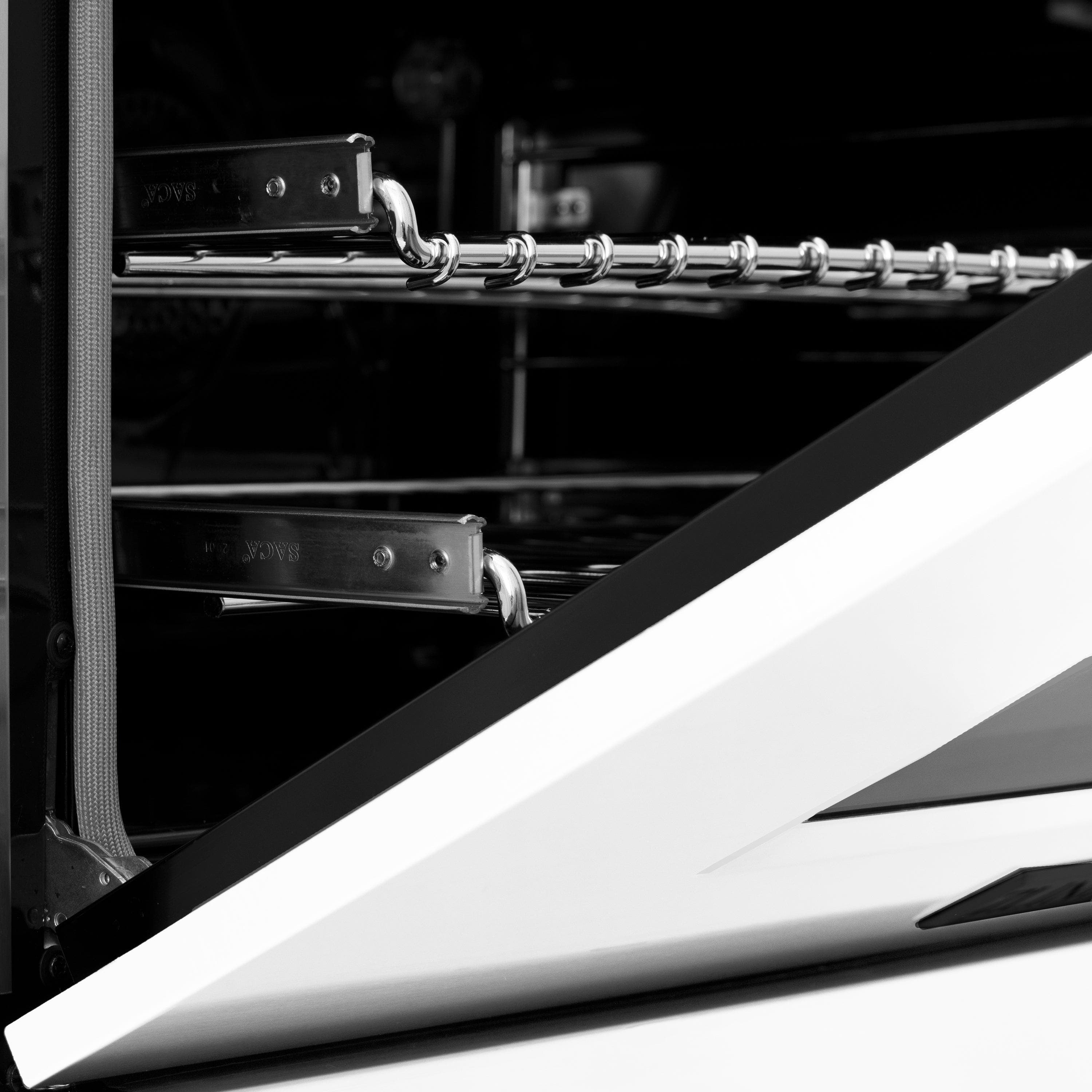 Zline RGSZWM24MB Durasnow Stainless Steel With White Matte Door And...