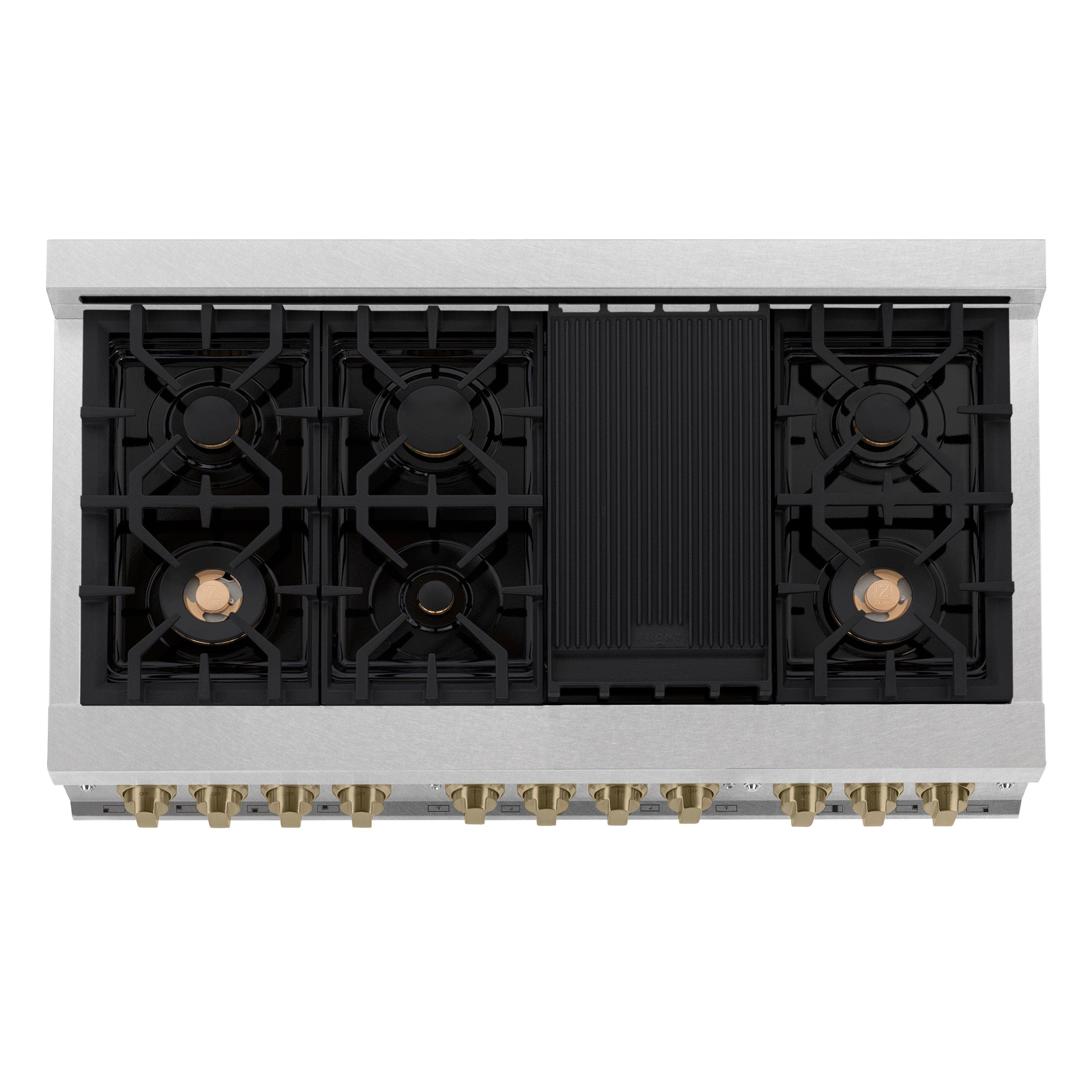 Zline RGSZWM48MB Durasnow Stainless Steel With White Matte Door And...