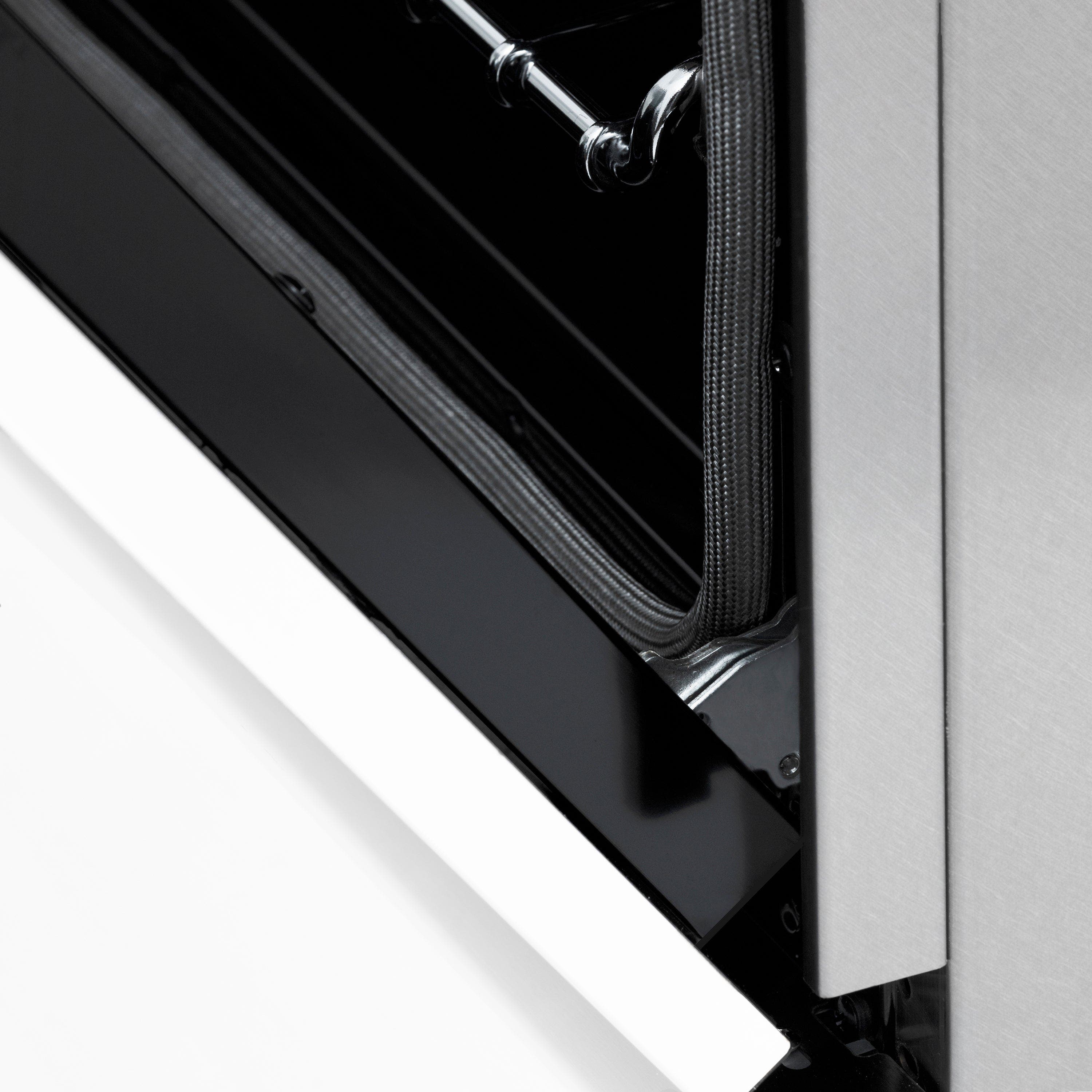 Zline RGSZWM48MB Durasnow Stainless Steel With White Matte Door And...