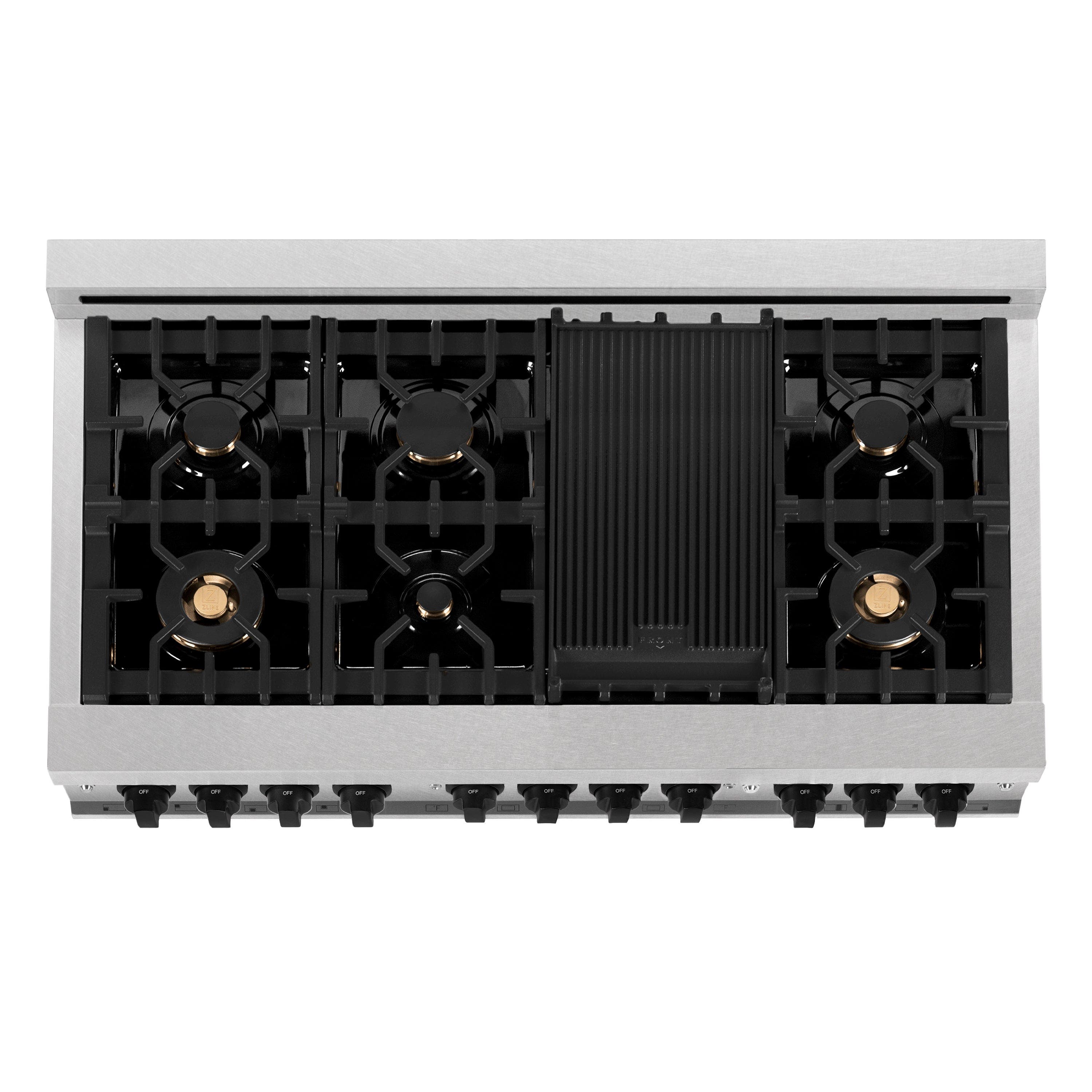 Zline RGSZWM48MB Durasnow Stainless Steel With White Matte Door And...