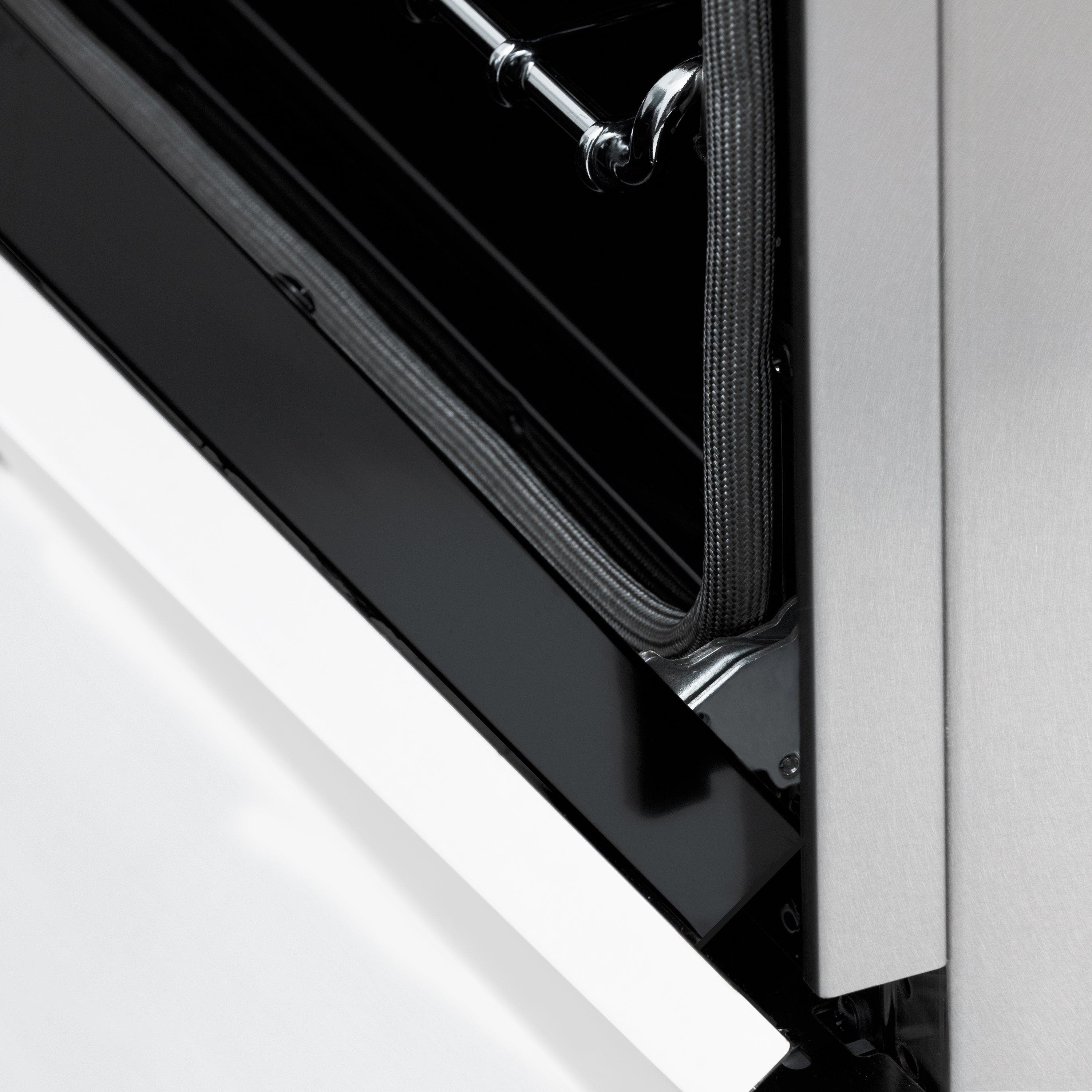 Zline RGSZWM48MB Durasnow Stainless Steel With White Matte Door And...
