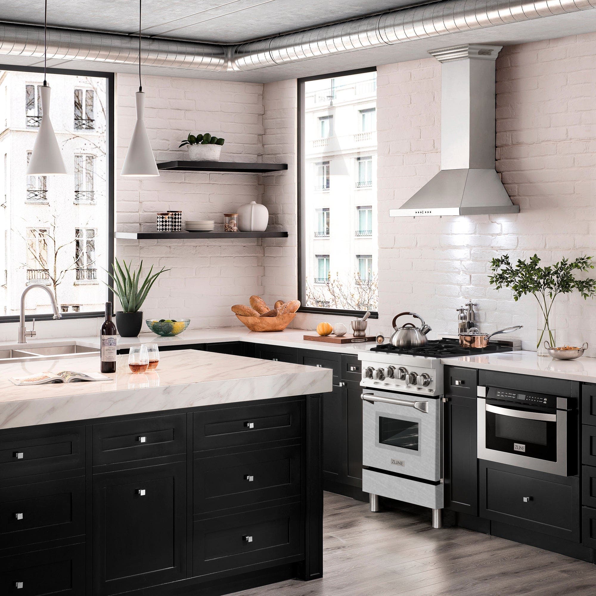 Zline RGWM24 Stainless Steel With White Matte Door