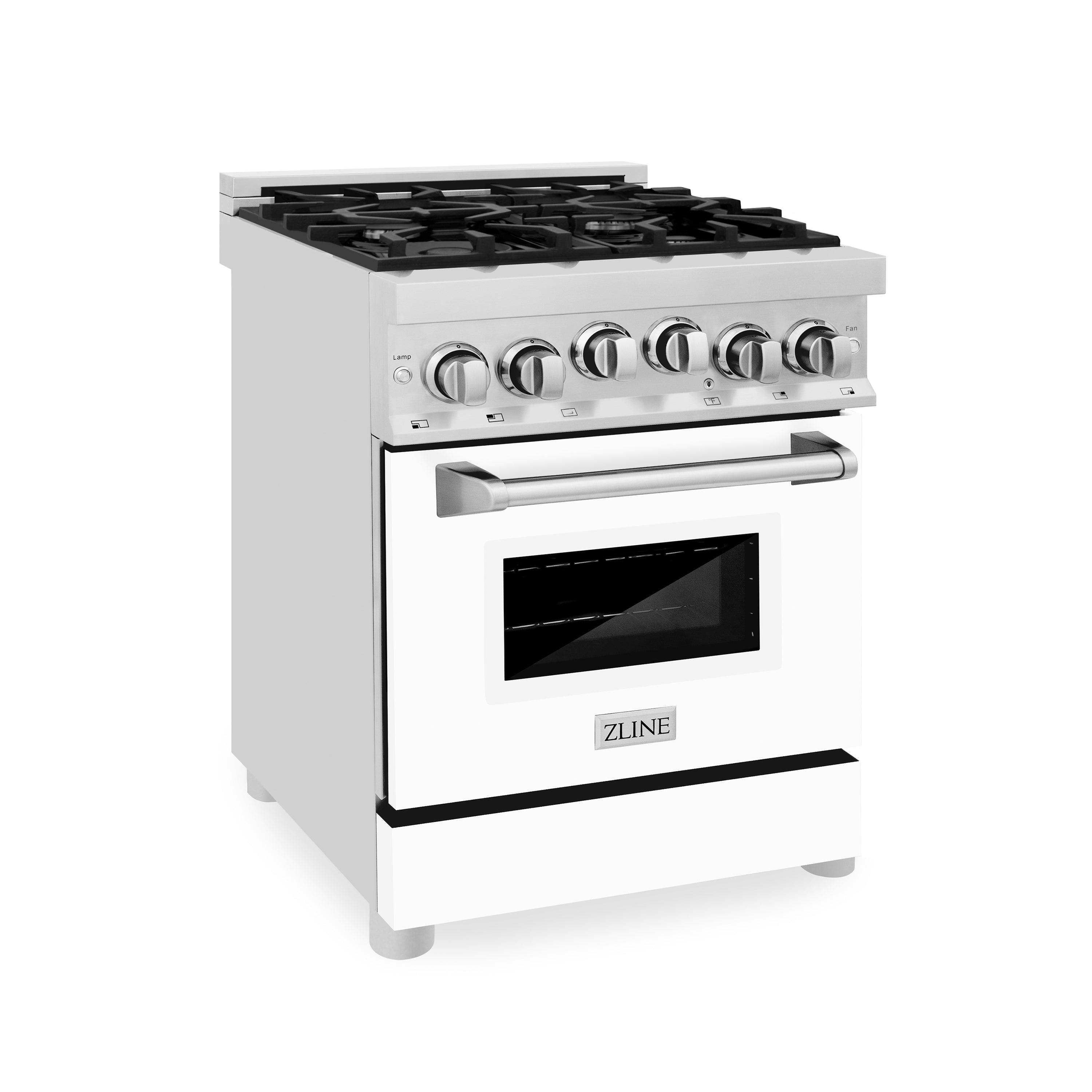 Zline RGWM24 Stainless Steel With White Matte Door