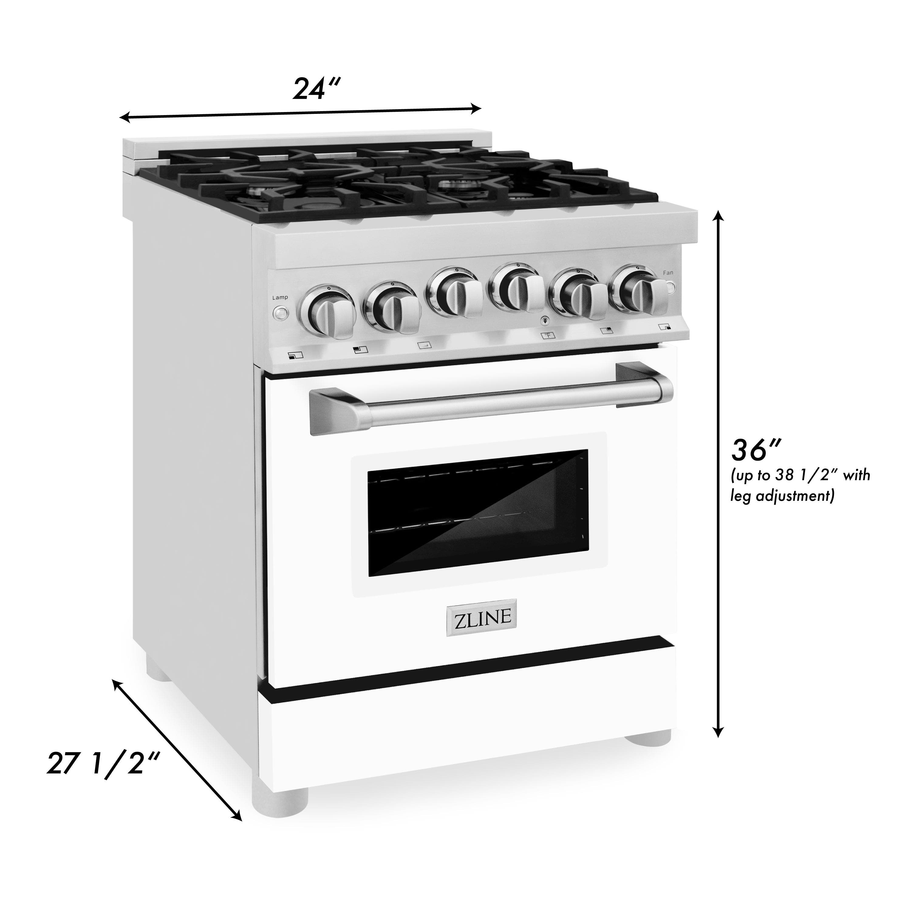 Zline RGWM24 Stainless Steel With White Matte Door