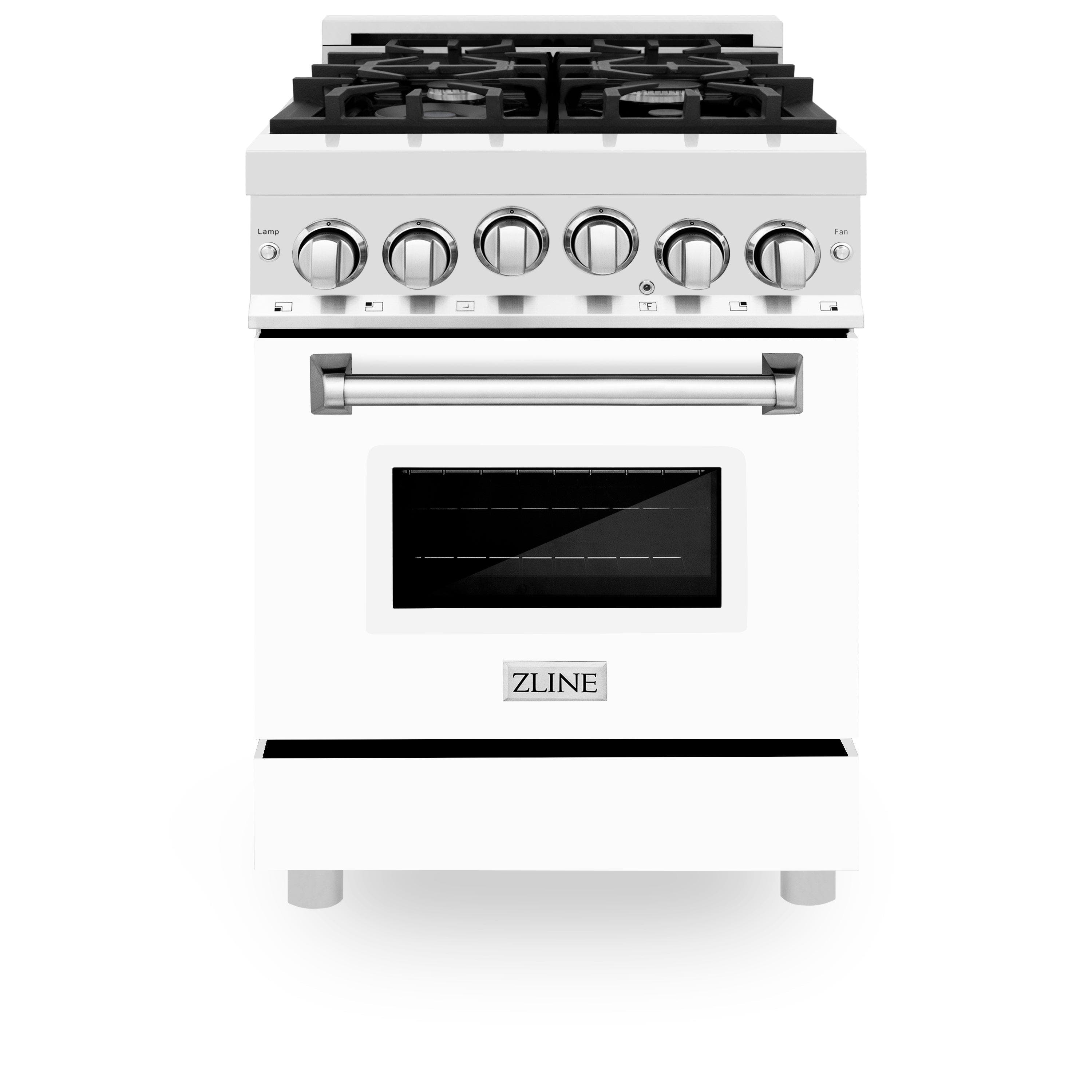 Zline RGWM24 Stainless Steel With White Matte Door