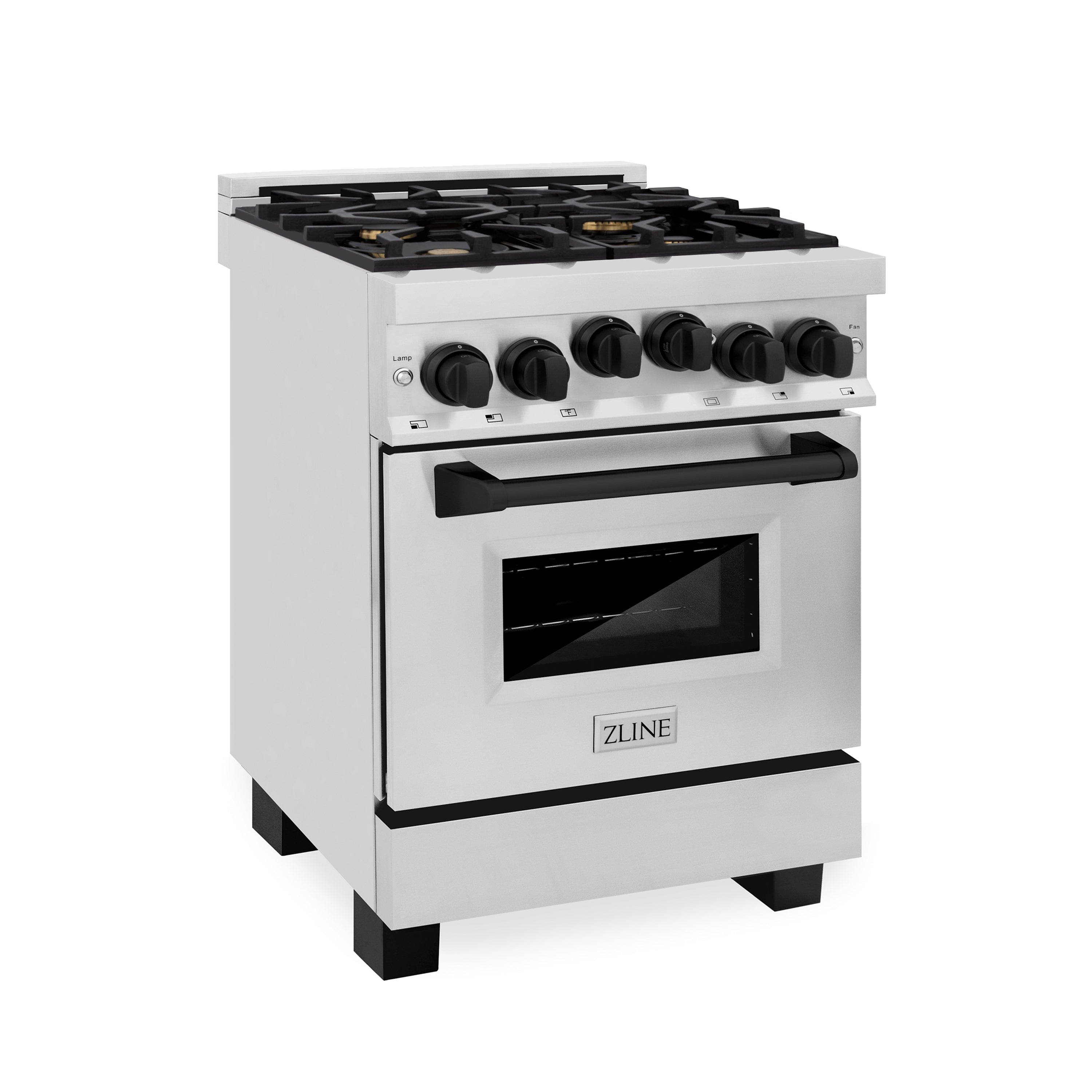 Zline RGZ24MB Stainless Steel With Matte Black Accents