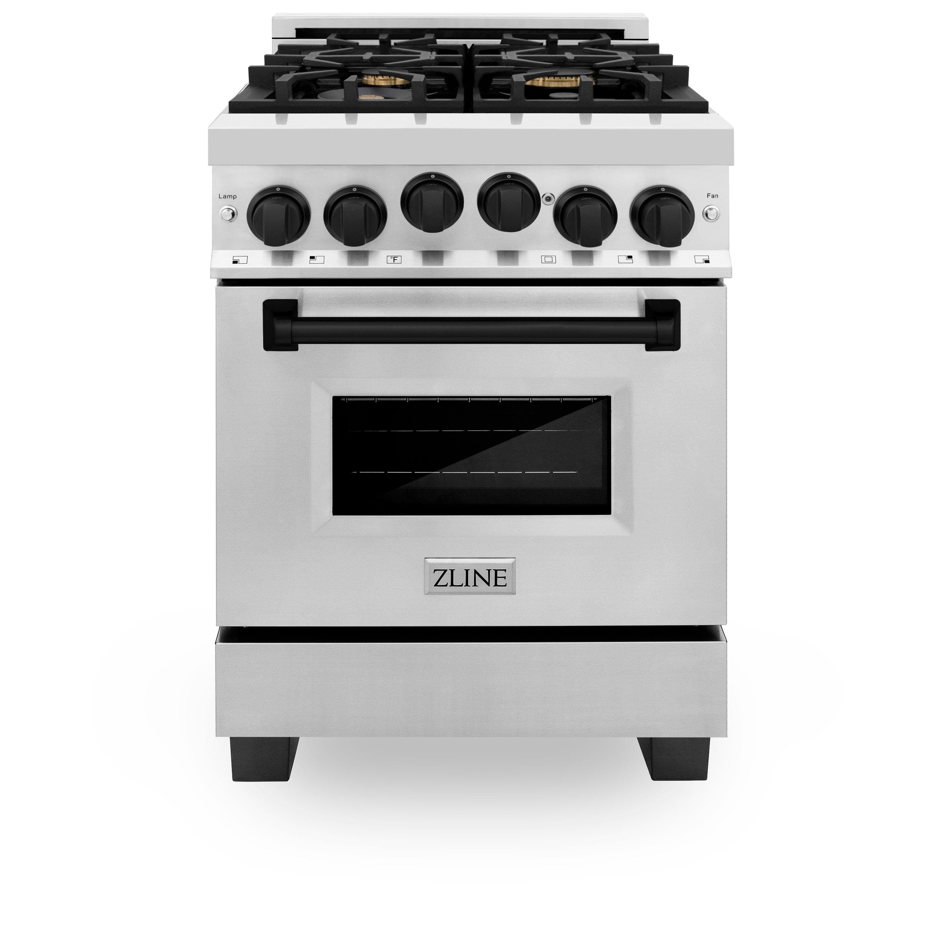 Zline RGZ24MB Stainless Steel With Matte Black Accents