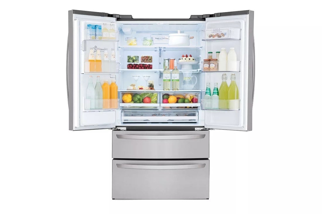 LG LMXS28626S 36 Inch 4-Door French Door Refrigerator Printproof