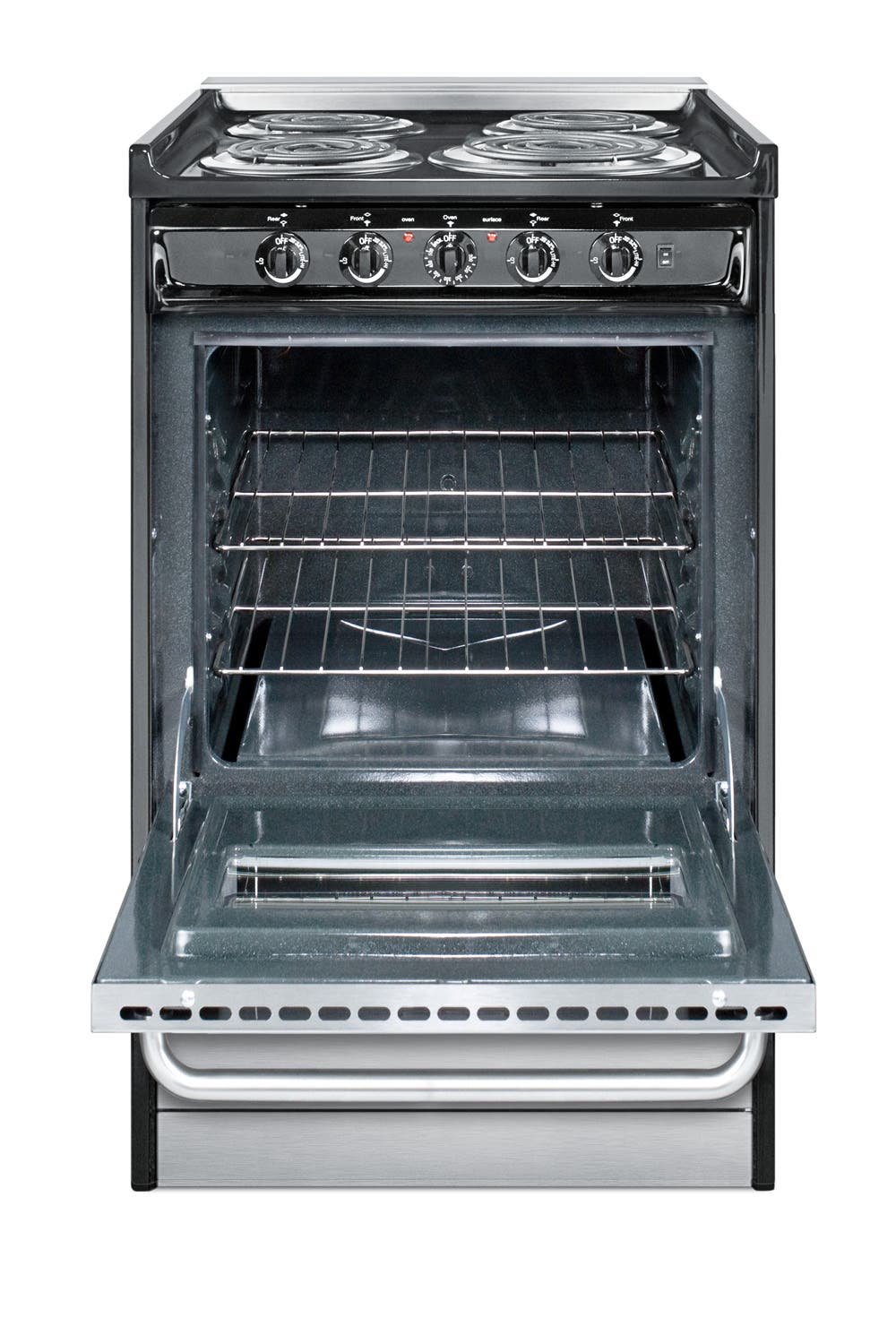 Summit TEM110BRWY Black and Stainless Steel