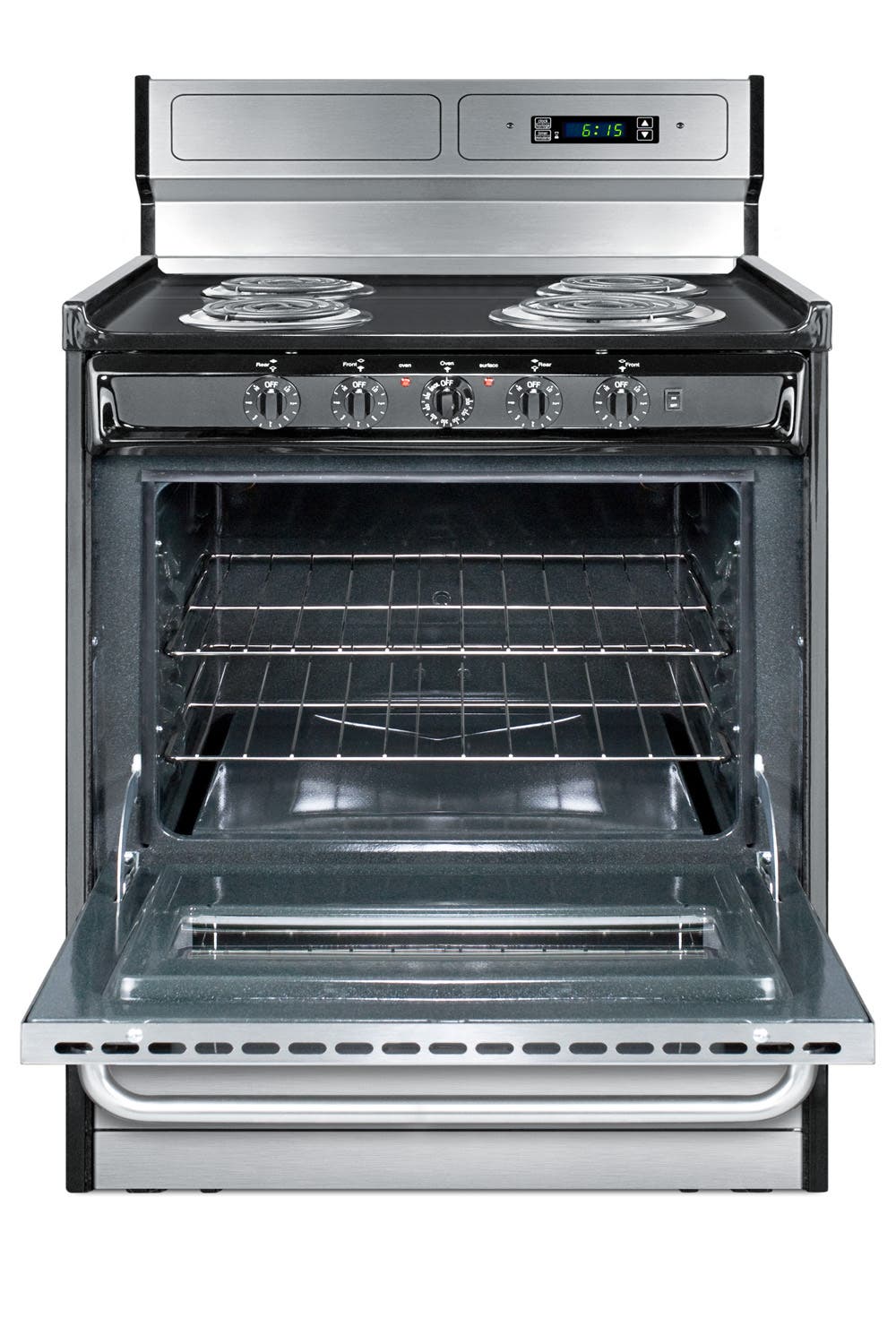 Summit TEM230BKWY Black Stainless Steel