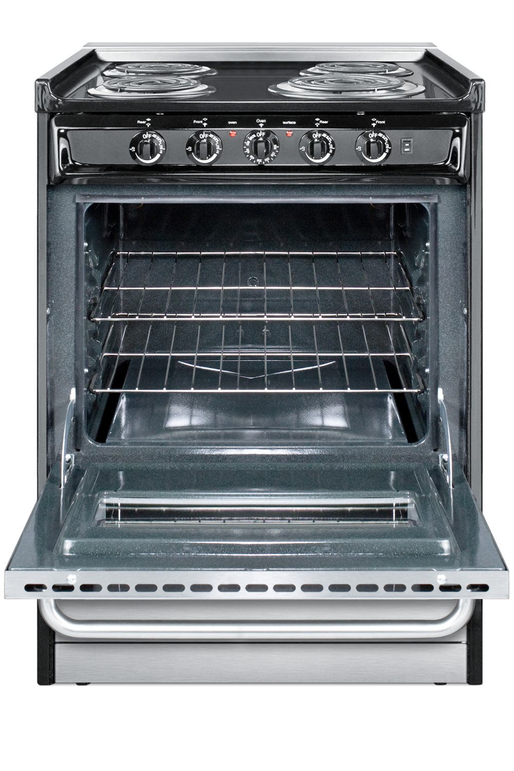 Summit TEM610BRWY Black and Stainless Steel