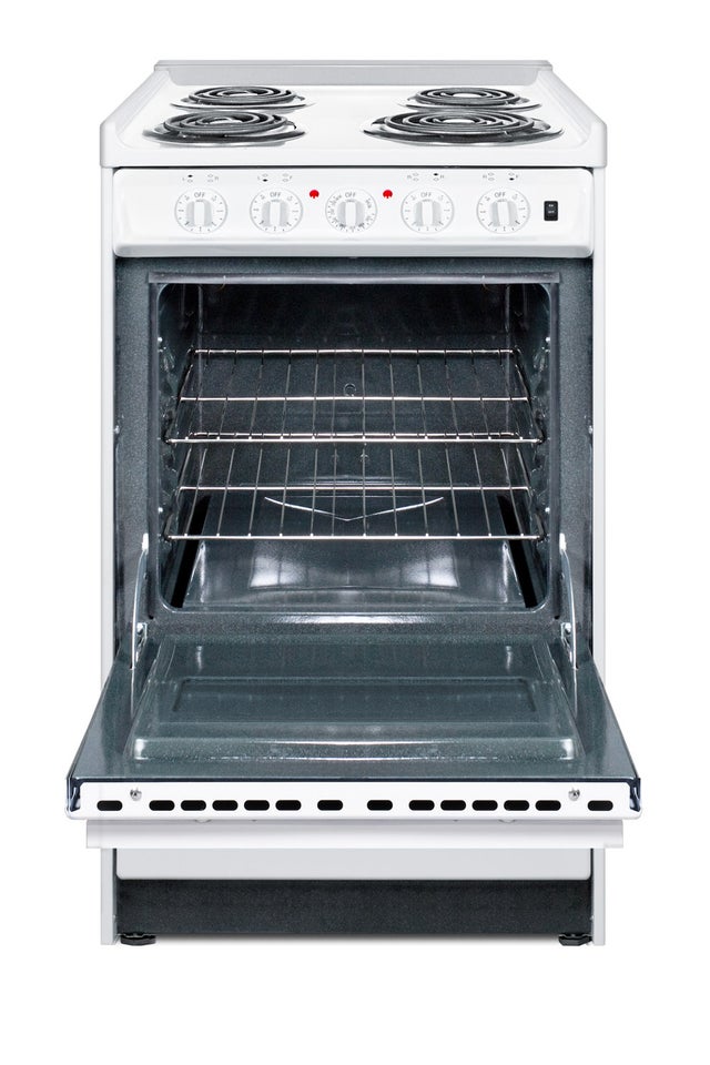 Summit WEM110R 20 Inch Slide-In Electric Range with 4 Coil Elemen...