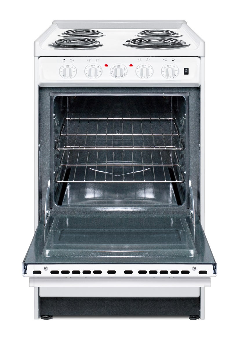 Summit WEM110R 20 Inch Slide-In Electric Range with 4 Coil Elemen...