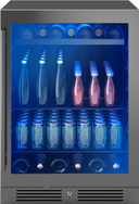 24 Inch Freestanding/Built-In Undercounter Single Zone Beverage Center with 7 Bottle Capacity, PreciseTemp™, 1 Rack, 2 Shelves, ENERGY STAR® Certified, Sabbath Mode and Star-K Certified
