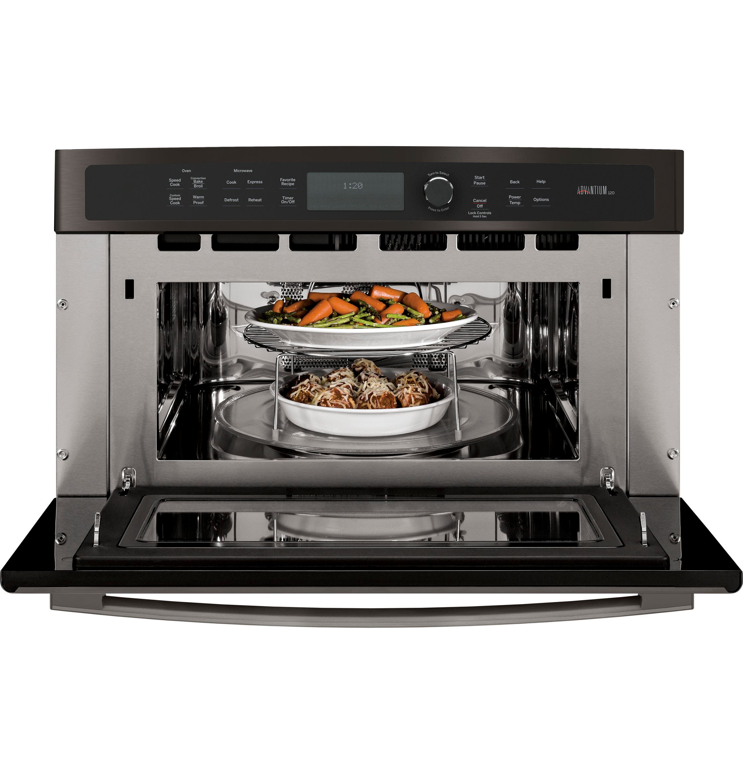 GE PSB9120BLTS Black Stainless Steel