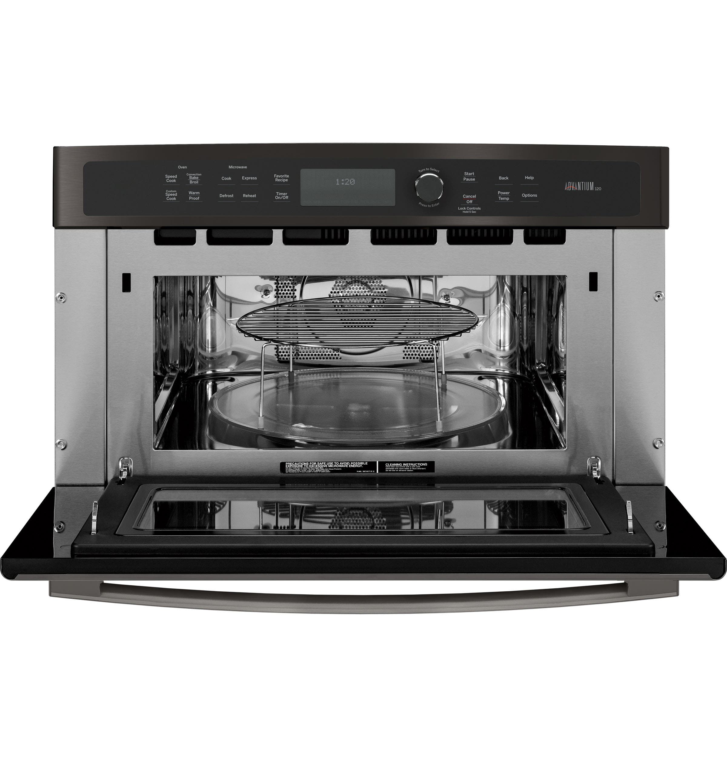 GE PSB9120BLTS Black Stainless Steel