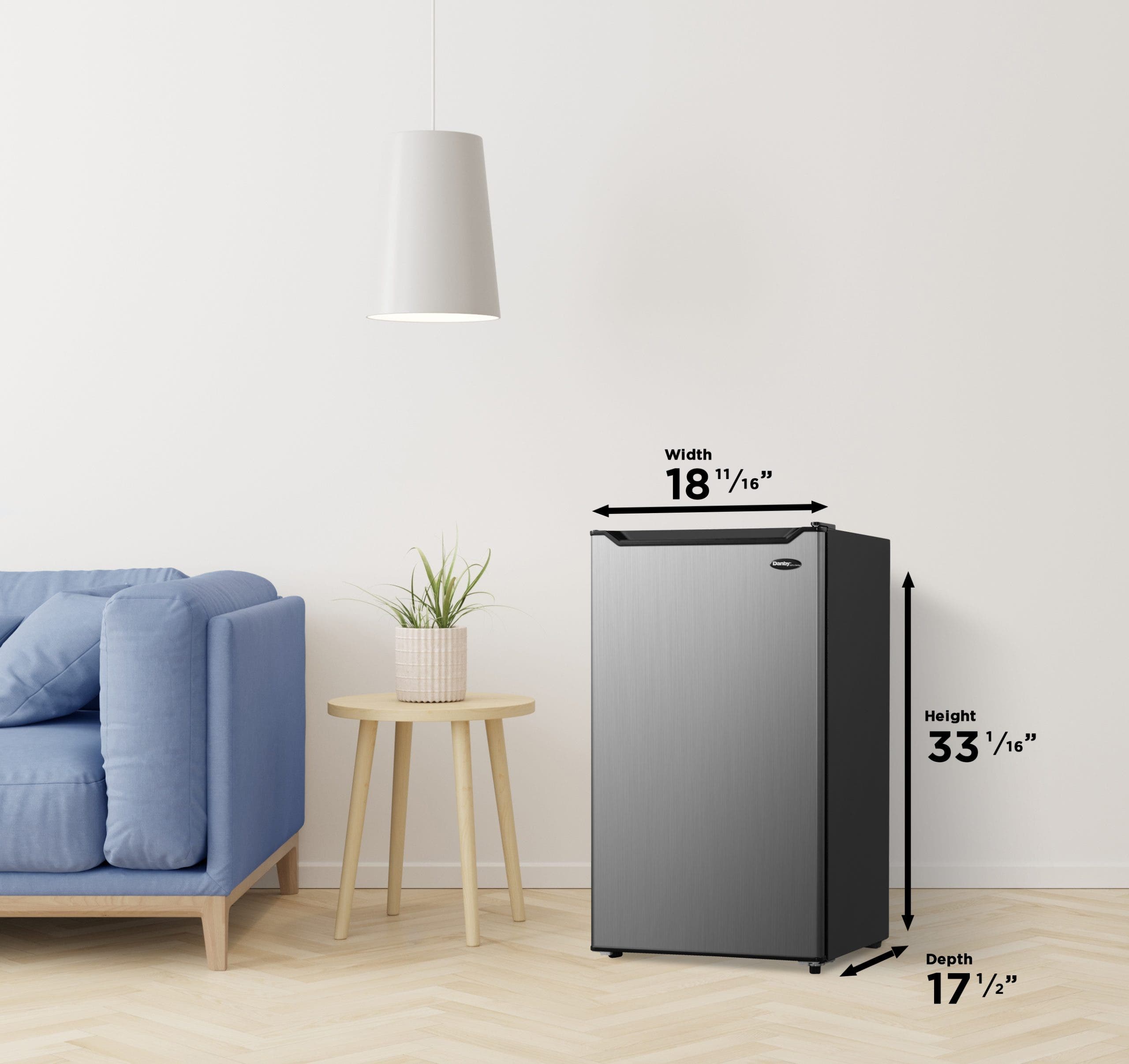 Danby DAR032B1SLM Black Stainless Look