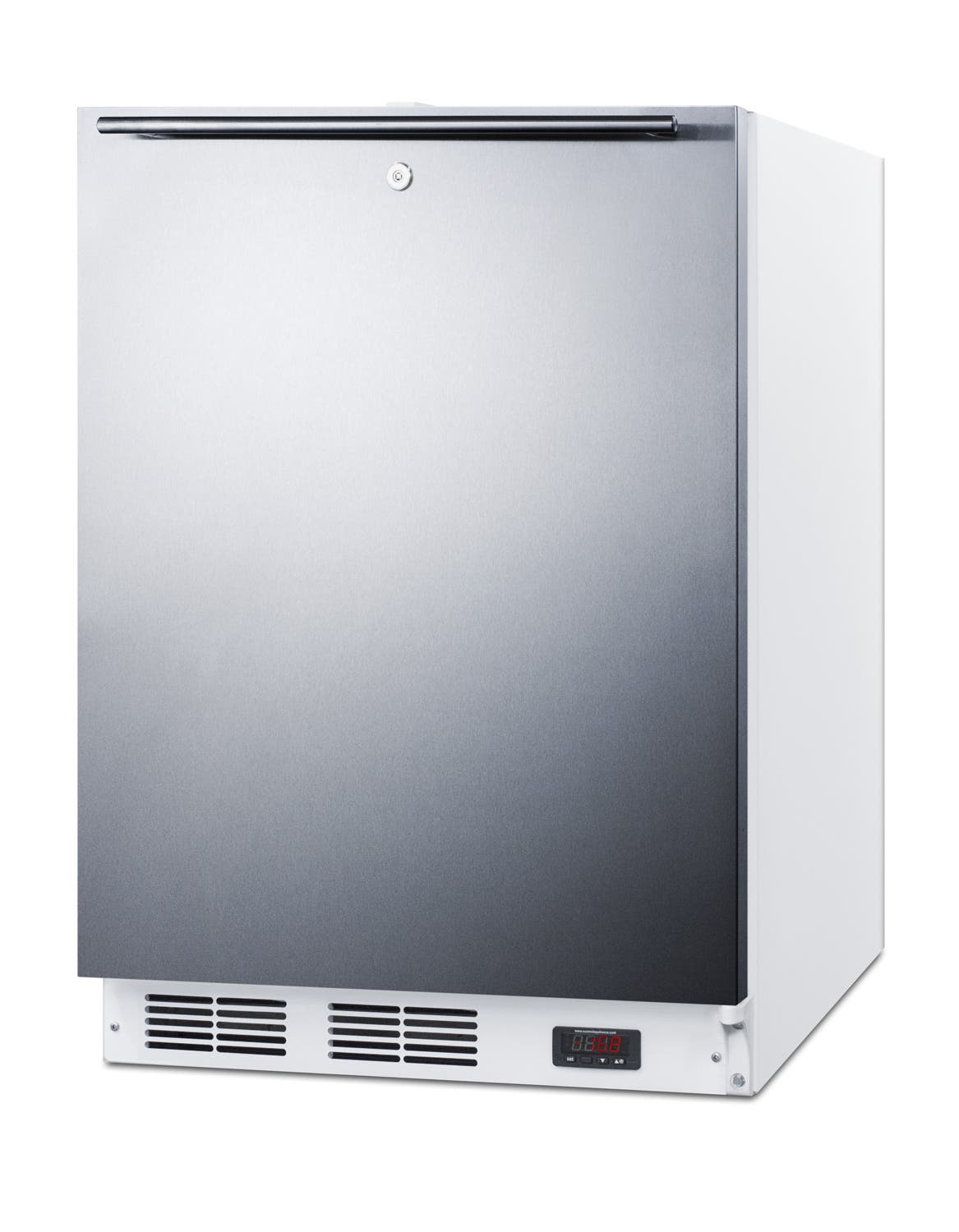 Summit ACF48WSSHHADA Stainless Steel/White, Horizontal Handle