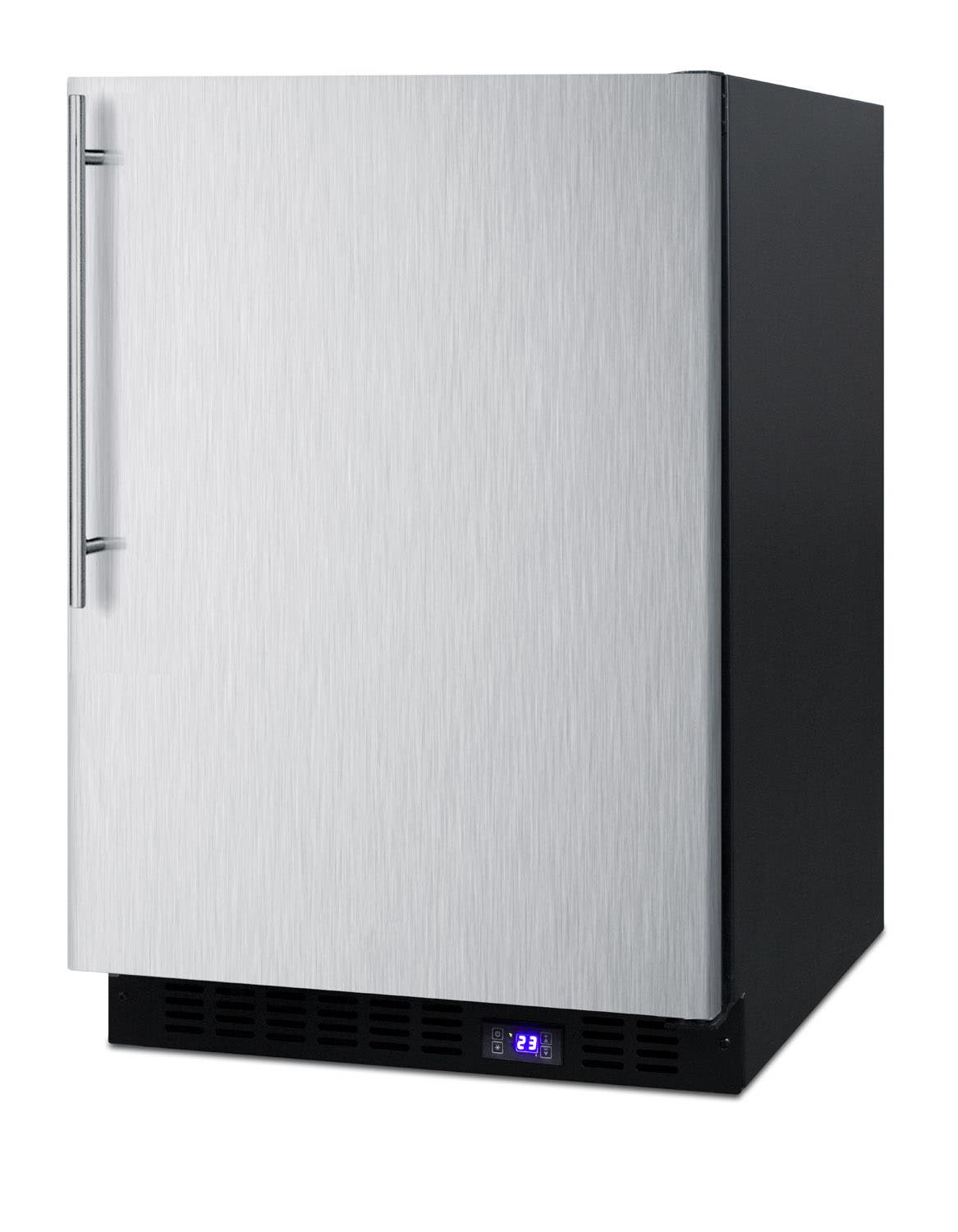 Summit SCFF53BXSSHV Stainless Steel/Black, Thin Handle