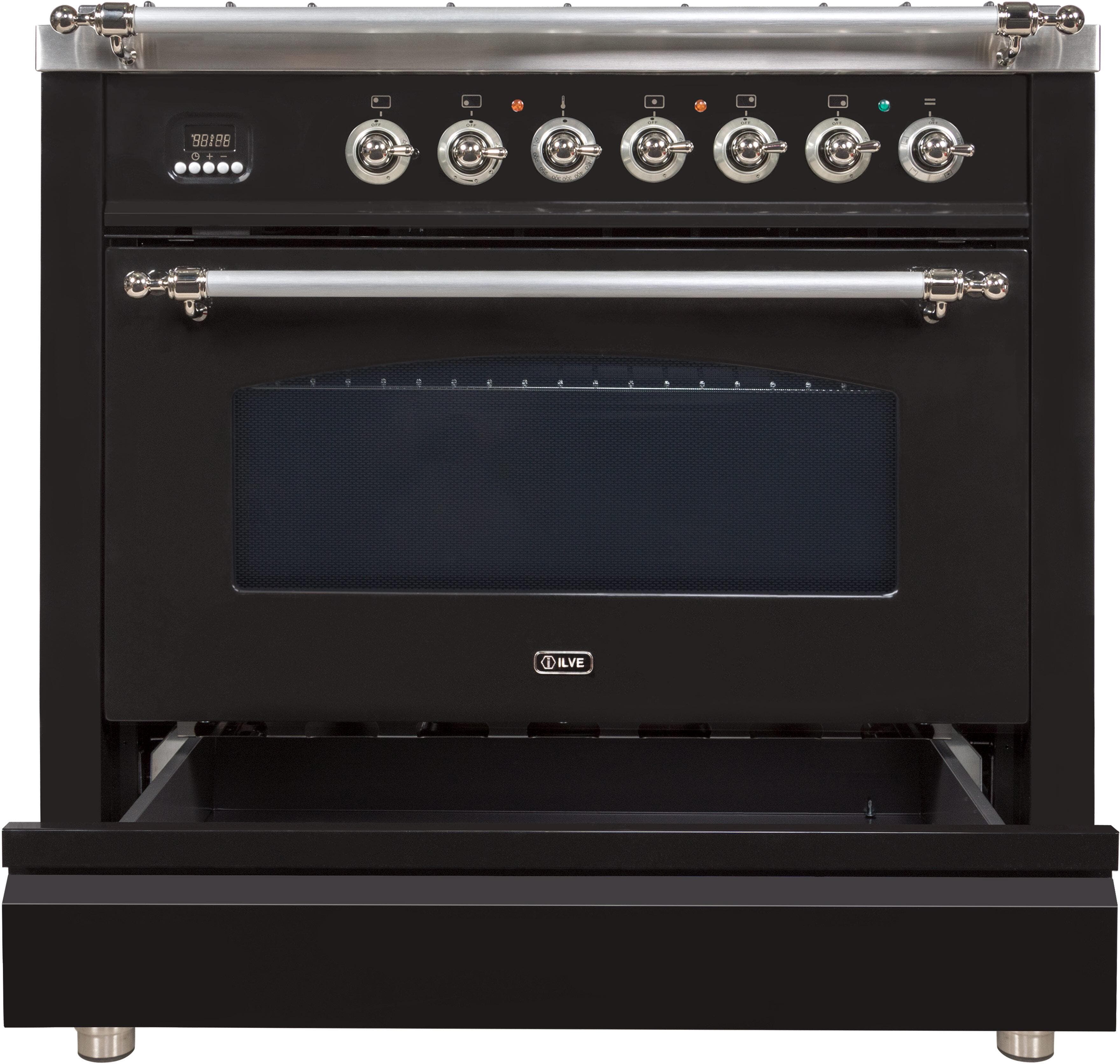 Ilve UPN90FDVGGNX Gloss Black