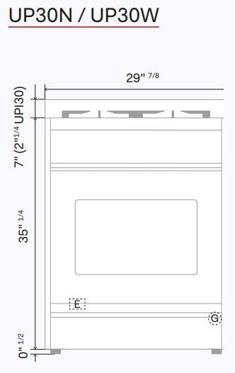 Ilve UP30NMPSSG Stainless Steel with Brass Trim