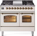 40 Inch Freestanding Dual Fuel Range with 6 Sealed Burners, 4.3 cu. ft. Total Capacity, Storage Drawer, and Griddle