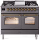 40 Inch Freestanding Dual Fuel Range with 6 Sealed Burners, 4.3 cu. ft. Total Capacity, Storage Drawer, and Griddle
