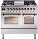 40 Inch Freestanding Dual Fuel Range with 6 Sealed Burners, 4.3 cu. ft. Total Capacity, Storage Drawer, and Griddle