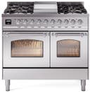 40 Inch Freestanding Dual Fuel Range with 6 Sealed Burners, 4.3 cu. ft. Total Capacity, Storage Drawer, and Griddle