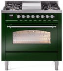 36 Inch Freestanding Dual Fuel Range with 6 Sealed Burners, 3.5 cu. ft. Oven Capacity, Storage Drawer, Quick Start, Soft Closing Door and Griddle