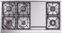 48 Inch Freestanding Dual Fuel Range with 8 Sealed Burners, 5.02 cu. ft. Total Capacity, Storage Drawer, and Griddle