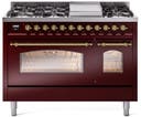 48 Inch Freestanding Dual Fuel Range with 8 Sealed Burners, 5.02 cu. ft. Total Capacity, Storage Drawer, and Griddle