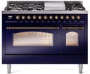 48 Inch Freestanding Dual Fuel Range with 8 Sealed Burners, 5.02 cu. ft. Total Capacity, Storage Drawer, and Griddle