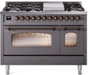 48 Inch Freestanding Dual Fuel Range with 8 Sealed Burners, 5.02 cu. ft. Total Capacity, Storage Drawer, and Griddle
