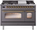 48 Inch Freestanding Dual Fuel Range with 8 Sealed Burners, 5.02 cu. ft. Total Capacity, Storage Drawer, and Griddle