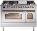 48 Inch Freestanding Dual Fuel Range with 8 Sealed Burners, 5.02 cu. ft. Total Capacity, Storage Drawer, and Griddle