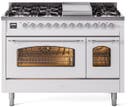 48 Inch Freestanding Dual Fuel Range with 8 Sealed Burners, 5.02 cu. ft. Total Capacity, Storage Drawer, and Griddle