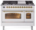 48 Inch Freestanding Dual Fuel Range with 8 Sealed Burners, 5.02 cu. ft. Total Capacity, Storage Drawer, and Griddle