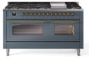 60 Inch Freestanding Dual Fuel Range with 9 Sealed Burners, 5.8 cu. ft. Total Capacity, Storage Drawer, and Griddle