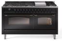60 Inch Freestanding Dual Fuel Range with 9 Sealed Burners, 5.8 cu. ft. Total Capacity, Storage Drawer, and Griddle