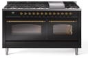 60 Inch Freestanding Dual Fuel Range with 9 Sealed Burners, 5.8 cu. ft. Total Capacity, Storage Drawer, and Griddle