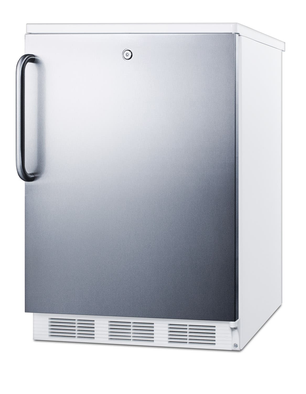 Summit FF6LWBI7SSTB Stainless Steel/White