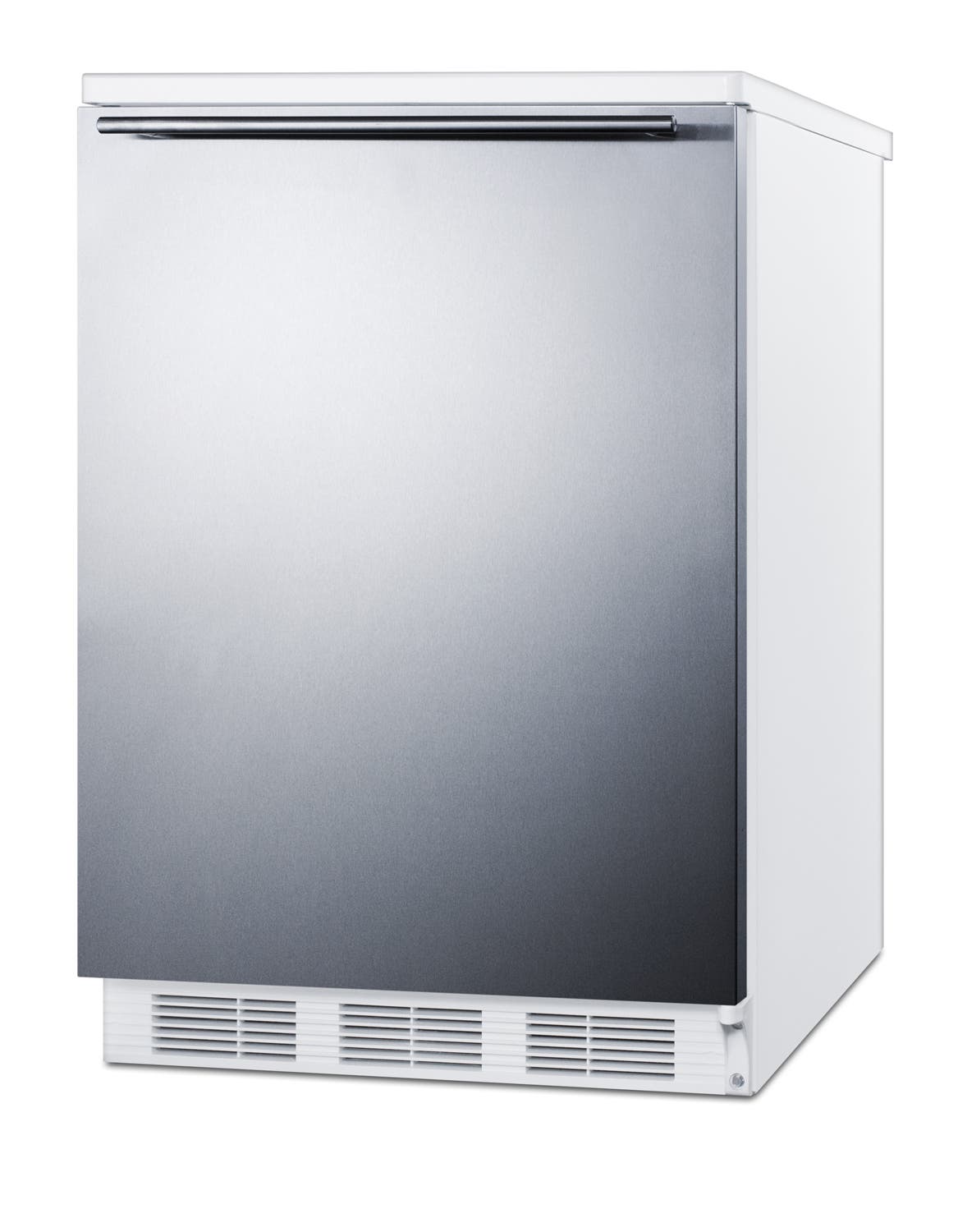 Summit FF6WBISSHH Stainless Steel/White, Horizontal Handle
