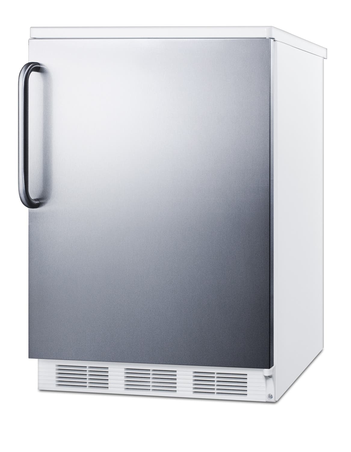 Summit FF6WBISSTB Stainless Steel/White, Towel Bar Handle